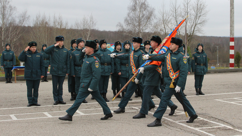 Торжественная церемония принятия Военной присяги прошла в ФГКУ «Тульский СЦ МЧС России»