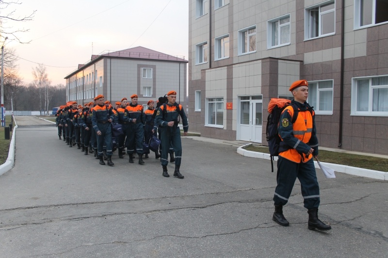 Командно - штабные учения в Тульском спасательном центре по отработке вопросов ликвидации природных пожаров и обеспечения безаварийного пропуска весеннего половодья в 2018 году 