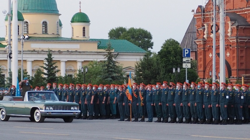 Репетиция Парада Победы на площади Ленина