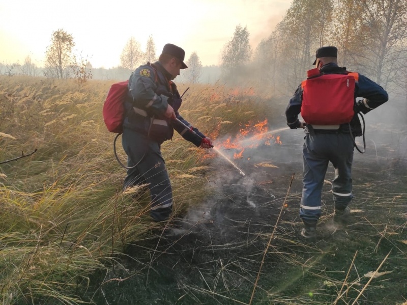 Ликвидация последствий пожара на территории Рязанской области