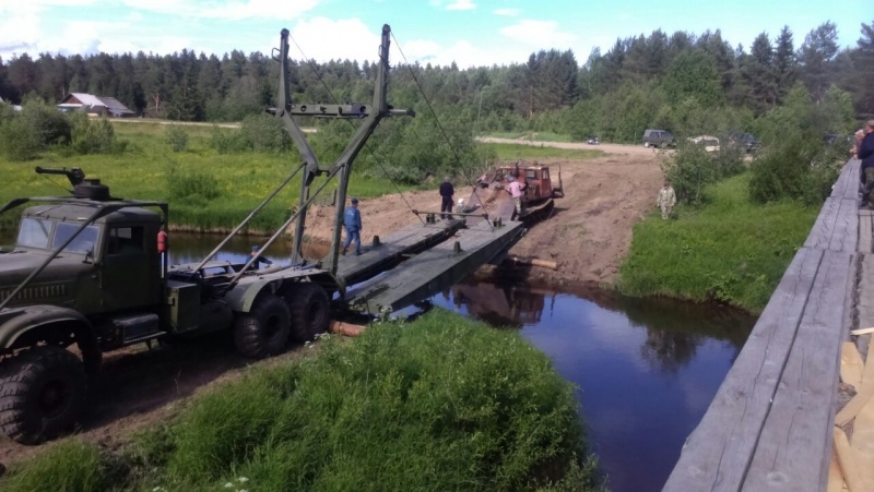 Организация мостовой переправы на реке Вохрома в Парфеньевском муниципальном районе Костромской области